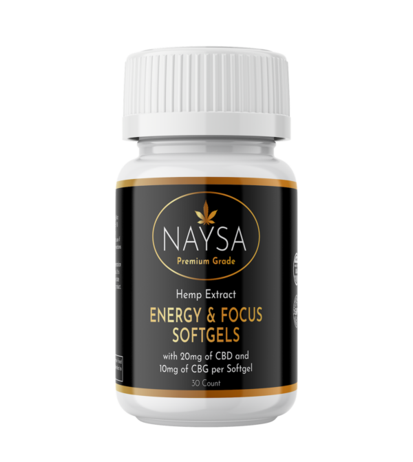 Naysa Energy & Focus CBD:CBG Softgels