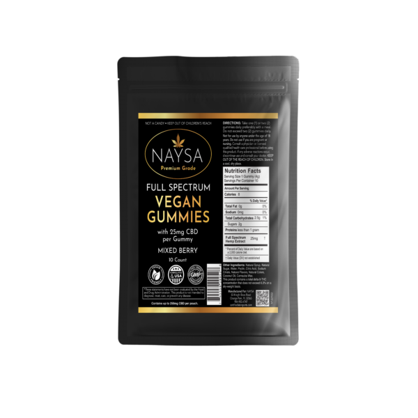 Naysa Vegan Full Spectrum CBD Gummies 25mg