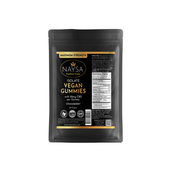 Naysa Vegan CBD Isolate Gummies 50mg